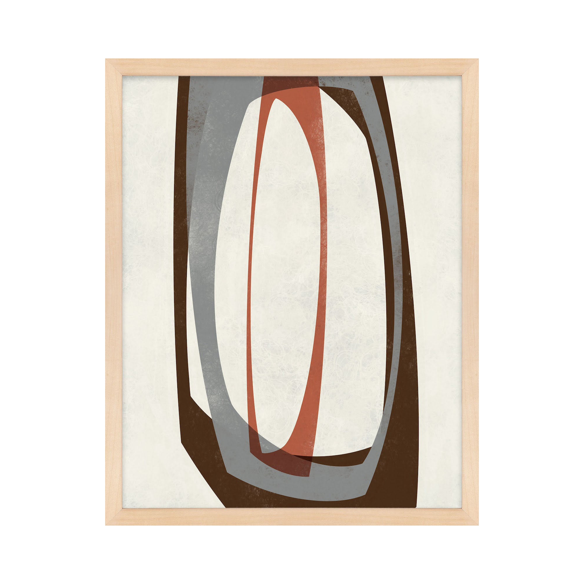 Orbit 5 by Jacques Pilon, 50" H x 40" W, Maple Framed