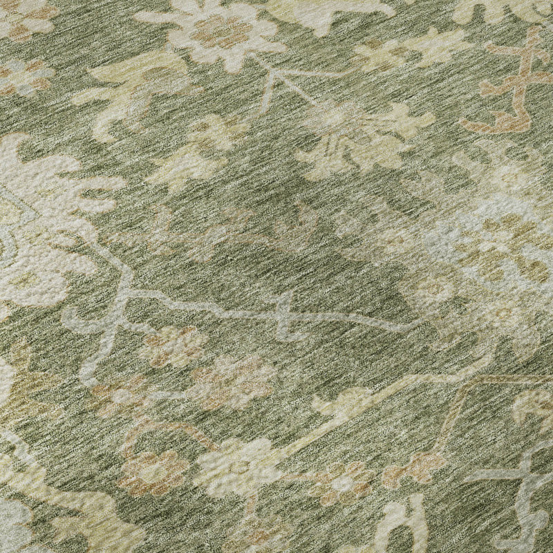 Premium Machine Washable Gurubaksh AMF1150 Global Rug, Rectangle 10' x 14'