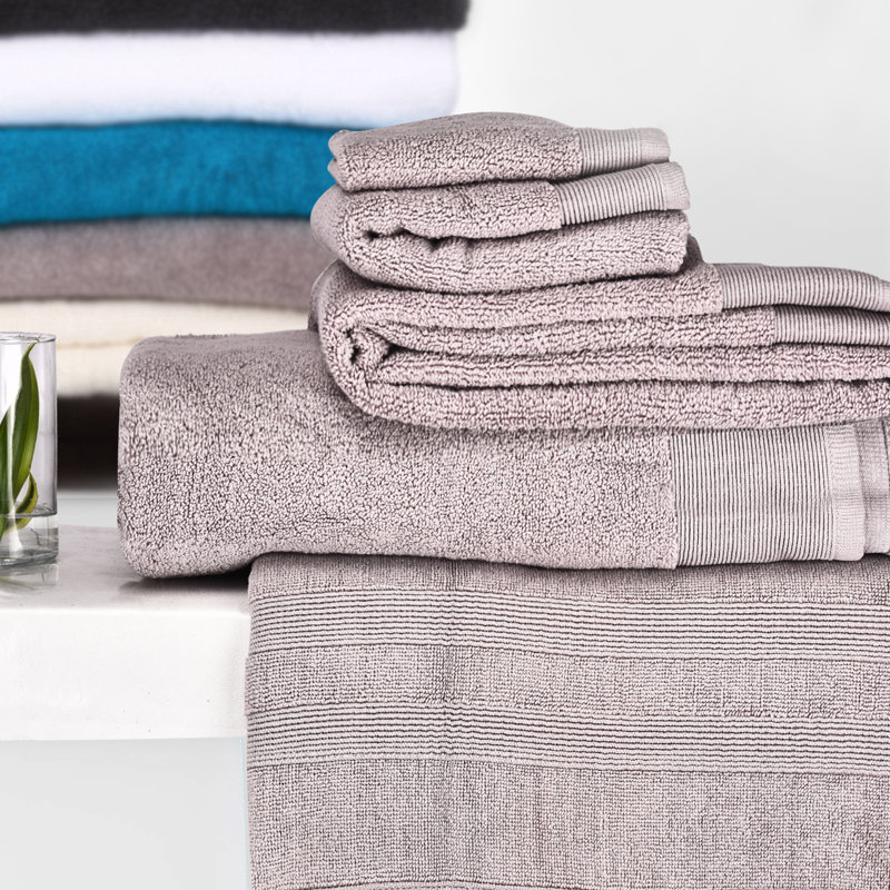 Ensemble de serviettes 6 pièces 100% coton Danielburnham, Taupe