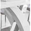 Marietta Chrome Metal & White High Gloss Dining Table Set - 4 Button Luxury Velvet Dining Chairs-87329494