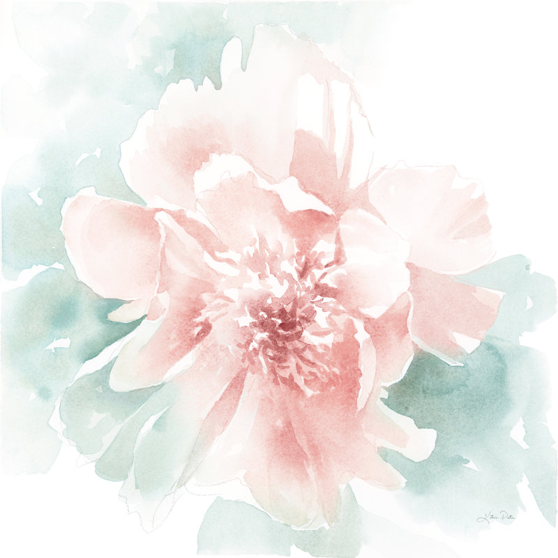 Poétique en fleurs II rose, H 20 po x l 20 po x P 1,25 po