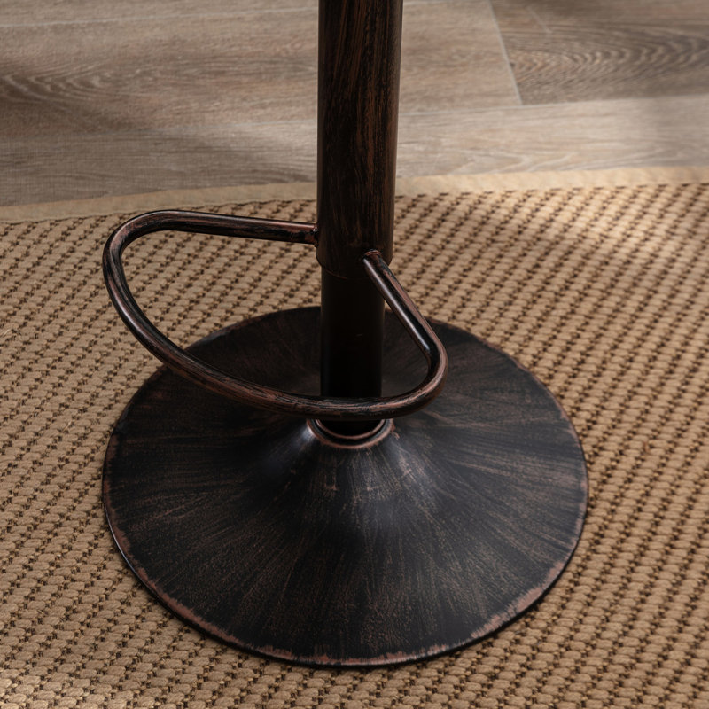 De 2 tabourets de bar rouges, réglables avec repose-pieds pour la cuisine et la salle à manger, base en métal, capacité de 250 lb, coussin de siège en lin, tabourets modernes 2, et charge