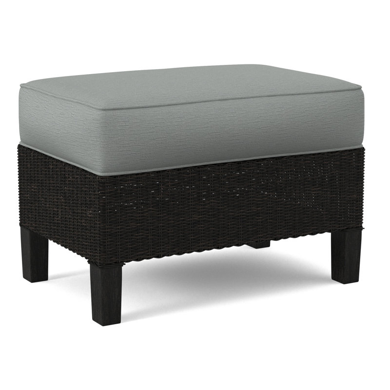 Gibraltar Ottoman, Beige Performance Fabric; 0851-73, Antique Black
