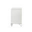 Table de chevet 2 tiroirs Pearl White avec pieds en cristal acrylique