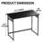 Sturdy Metal Frame Writing Desk, Compact Minimalist Computer Desk for Home Office & Bedroom-574001330-574003023