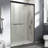 44-48 In. W X 72 In. H Double Sliding Shower Door, Semi-Frameless Bathroom Sliding Door With 1/4" (6Mm) Tempered Glass For Walk-In Shower, Matte Black CM-24D03-48MBX-121271581