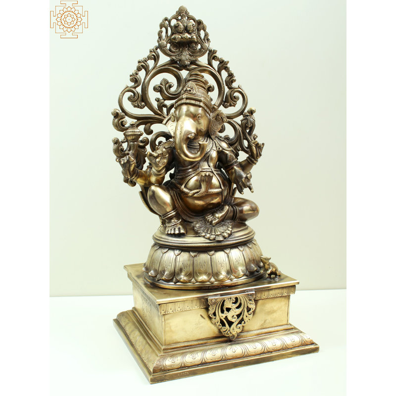 Superbe figurine bronze Ekdanta Ganesha