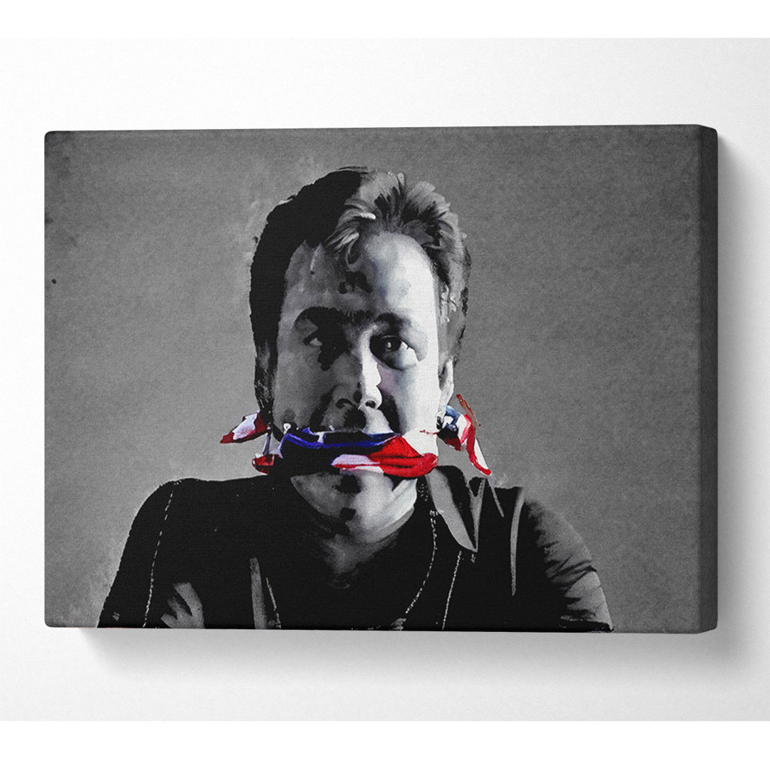 Bill Hicks Flaggengag - Kunstdrucke auf Leinwand - Wrapped Canvas