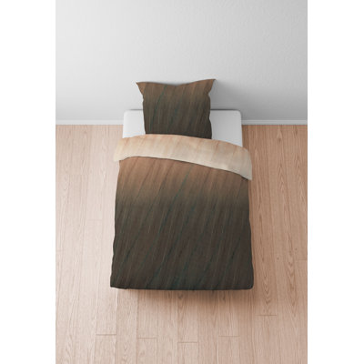 Biberna Feinbiber Bettwäsche 0006731 FARBVERLAUF Cotton Striped Duvet Cover with Pillow Shams Included