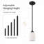 Luminaire suspendu 1 lumière, noir mat-1807985427