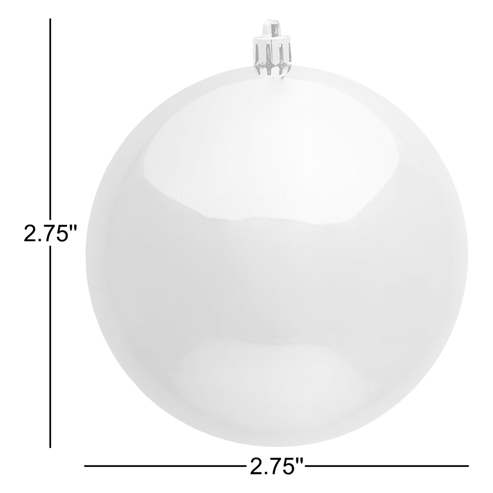 Holiday Décor Ball Ornament, 2.75" H x 2.75" W x 2.75" D, Pink Shiny