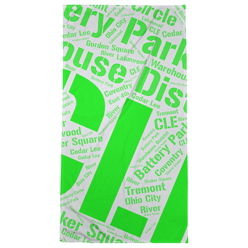 Bath Towel, Green, Poly/Cotton, Cleveland