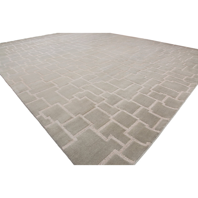 Tapis noué à la main Ritz Pistachio, Rectangle 8 pi x 10 pi