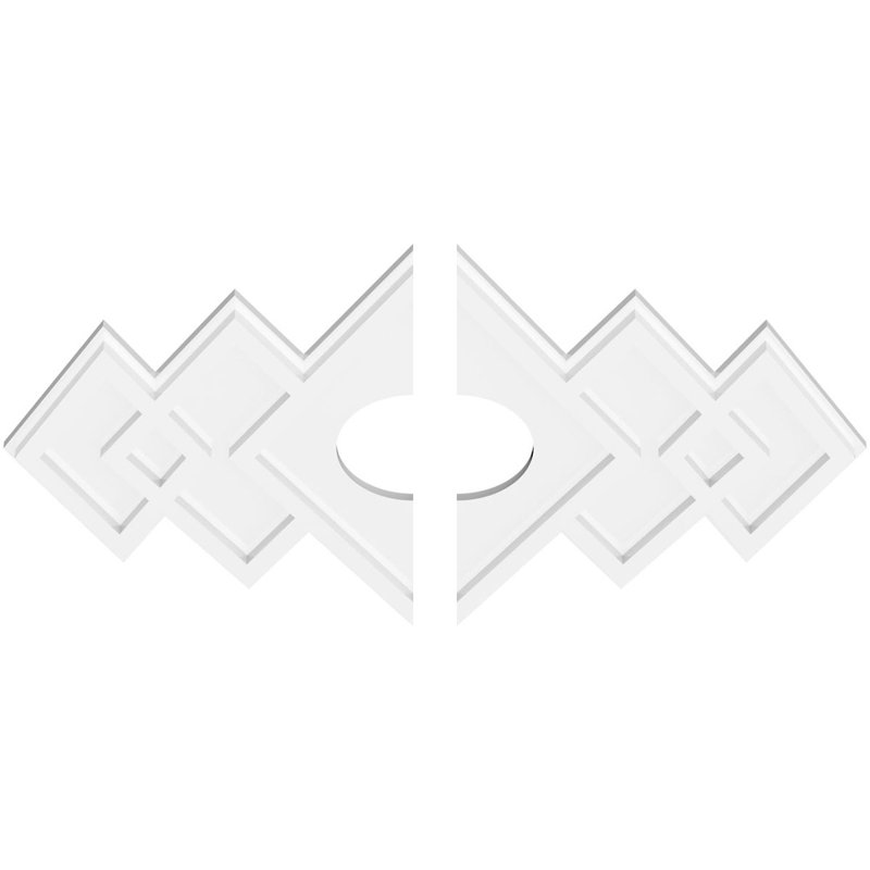 Médaillon de plafond contemporain en PVC de qualité architecturale Zoe, H 21,375 po x l 32 po x P 1 po