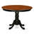 3 Piece Kitchen Table & Chairs Set Contains a Round Dining Table with Pedestal and 2 Dining Chairs, Black & Cherry-1744428088-1729564832