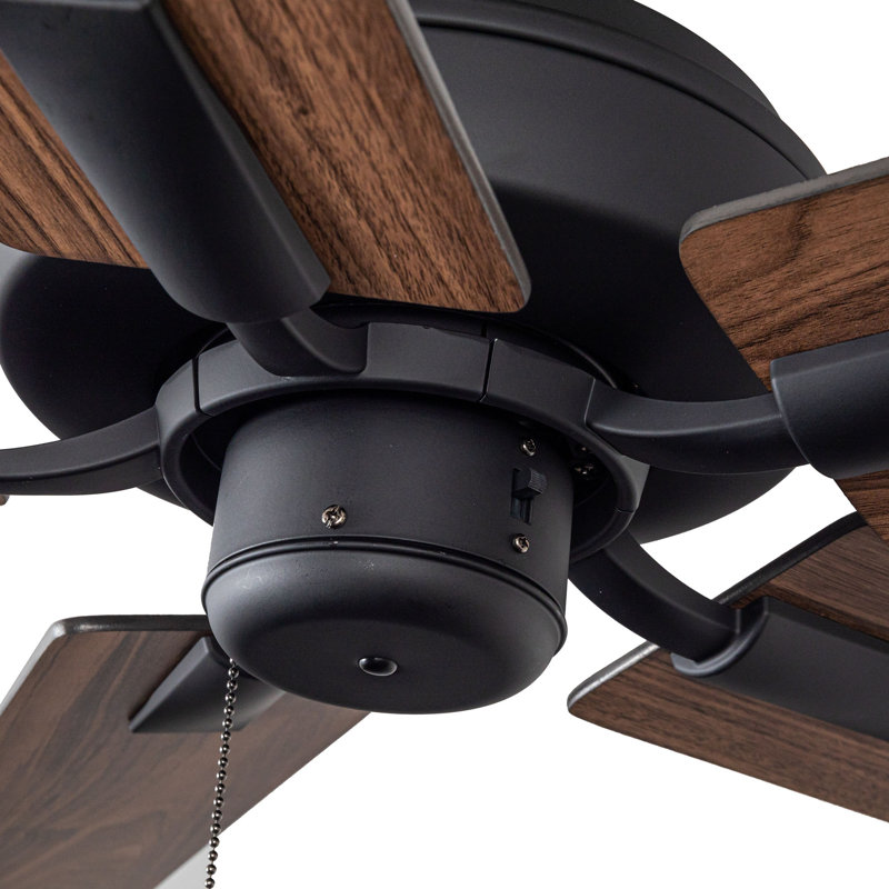 Erikson Ceiling Fan, Matte Black, Black