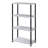 Rustic Style 4-Shelf Bookshelf In Antique White And Black Color Versatile Scheme-123331978