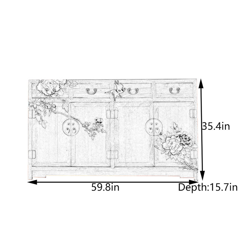 Solid Camphor Wood Entryway Cabinet