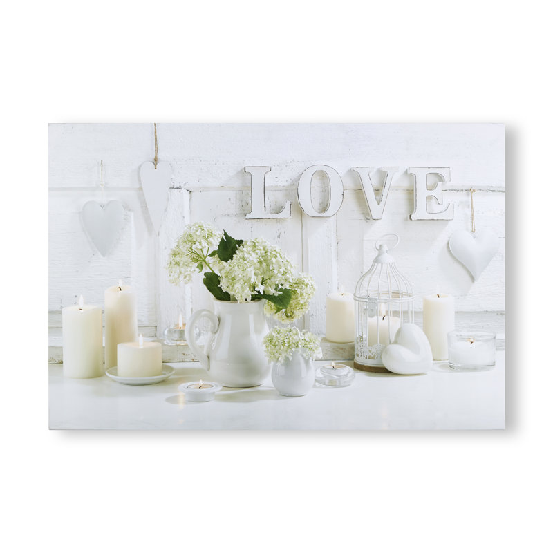 Art for the Home Hearts & Love LED Printed Canvas
