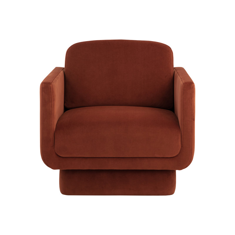 Lounge Chair, Orange Polyester