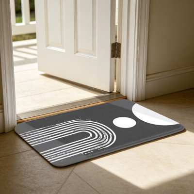 Tapis noir et blanc Minimalist