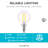 4 Watt (40 Watt Equivalent), G16.5 LED, Dimmable Light Bulb, E12/Candelabra Base-59144440