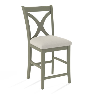 Hues Upholstered Stool with Solid Wood Frame