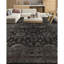 Tapis noir et rouille de haute qualité noué à la main