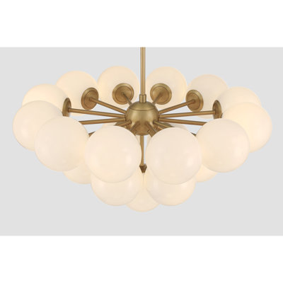 Lunara 28" 19-Light Convertible Chandelier/Semi-Flush Mount