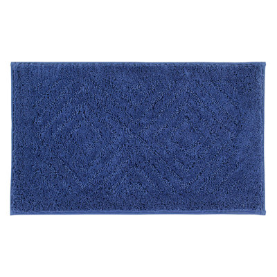 Krikorian Collection Luxury Diamond Pattern Polyester Bathroom Rug