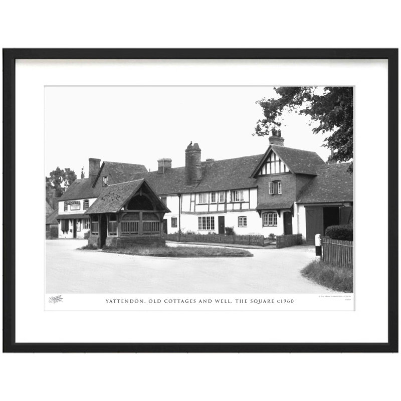 Yattendon, Old Cottages And Well, The Square C1960 by Francis Frith - Single Picture Frame Print, 28cm H x 36cm W x 2.3cm D