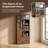 Freestanding Kitchen Tall Cabinet, Sideboard With Microwave Shelf