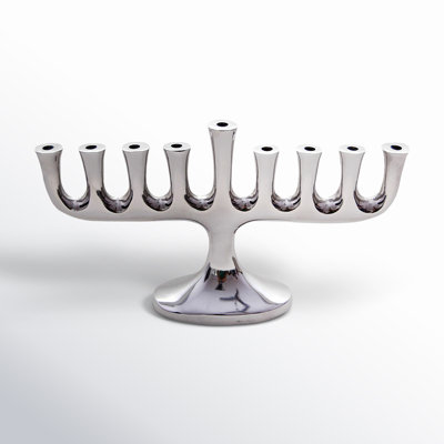 Aluminum Sleek Modern Menorah
