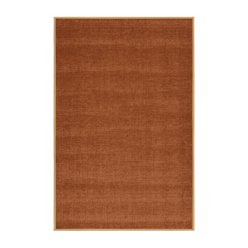 Tapis brun uni lavable à la machine, Rectangle de 5 pi x 8 pi