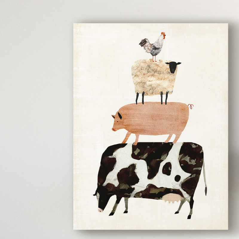 « barnyard bud iii », peinture sur toile tendue, H 24 po x l 18 po x P 2 po