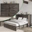 Lit escamotable complet Wilkinson Farmhouse avec grand tiroir de rangement et station de charge, gris-473660185-473660184