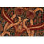 Tapis oriental vert / brun clair / rouge en laine noué à la main 5 pi 5 po x 8 pi 1 po Parand