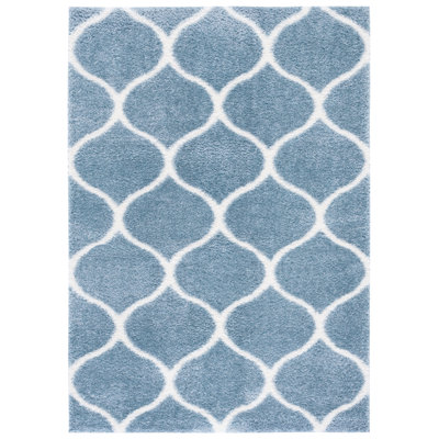 Tapis bleu / blanc Jailen