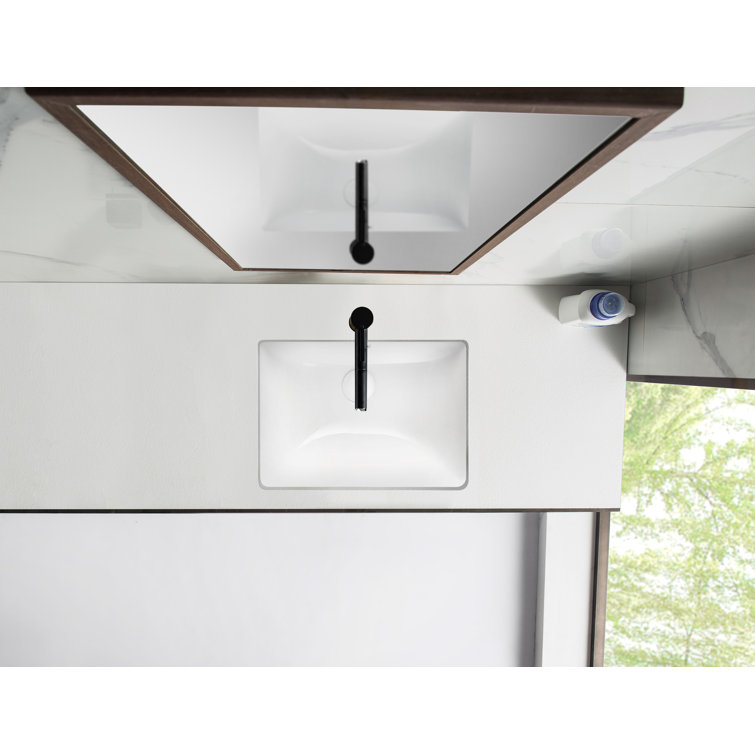 Forum Ceramic Rectangular Undermount Bathroom Sink with Overflow