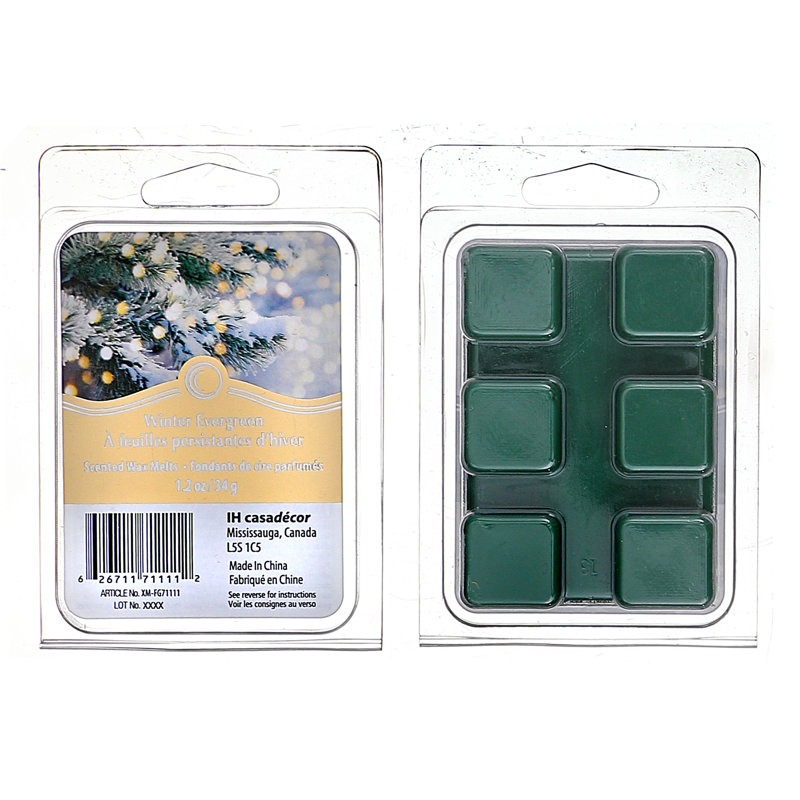 Cire de Noël parfumée, Vert, Winter Evergreen