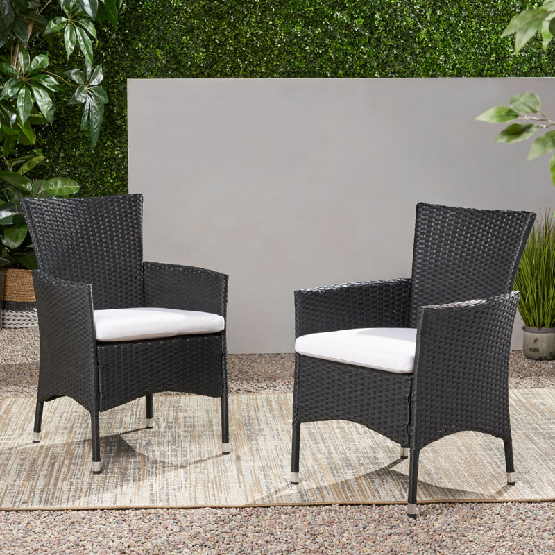 Chaise de salle à manger Malte (ensemble de 2), Noir