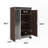 Elegant Decor Mirrored Cabinet With Silver Edging