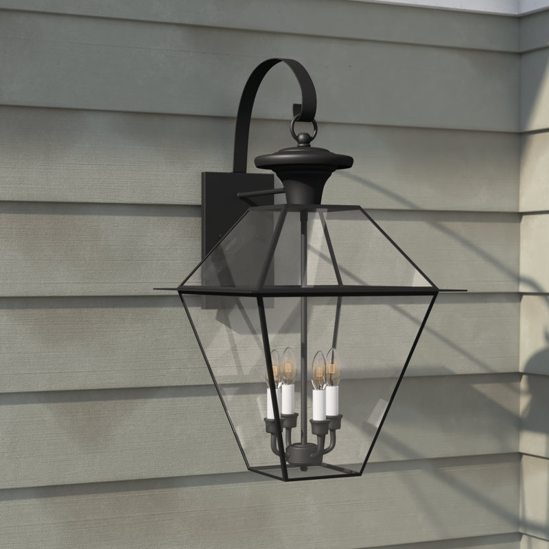 Boto Solid Brass Wall Light, Black