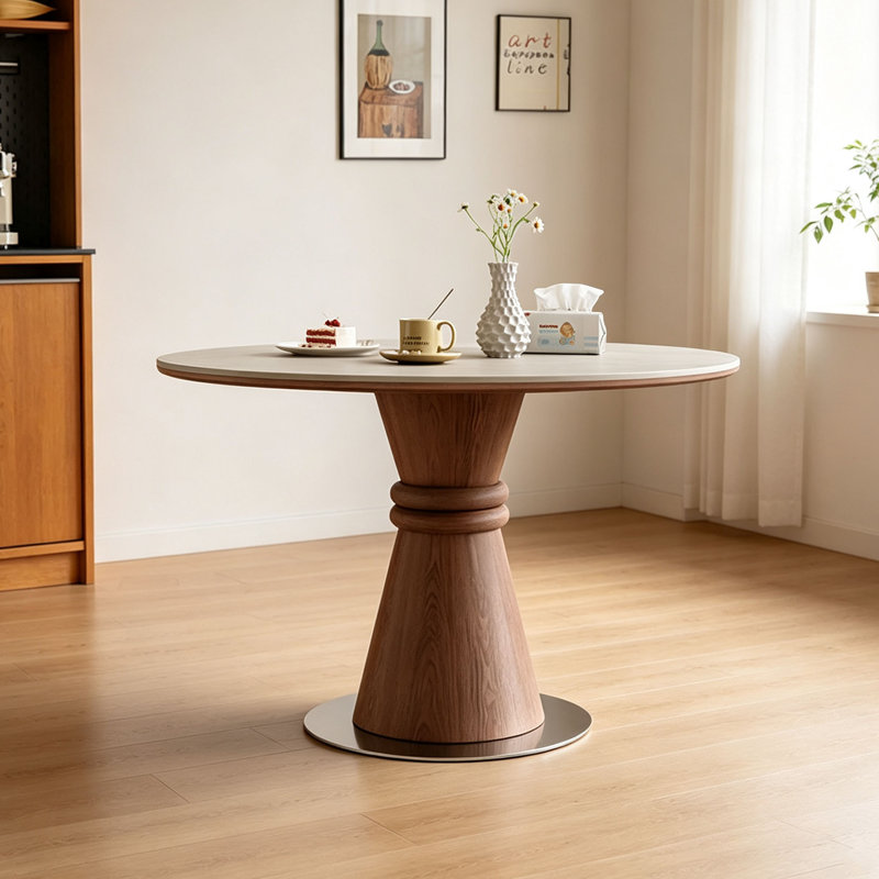 Table de salle à manger Mid-Century, 29.5" H x 43.3" W x 43.3" D