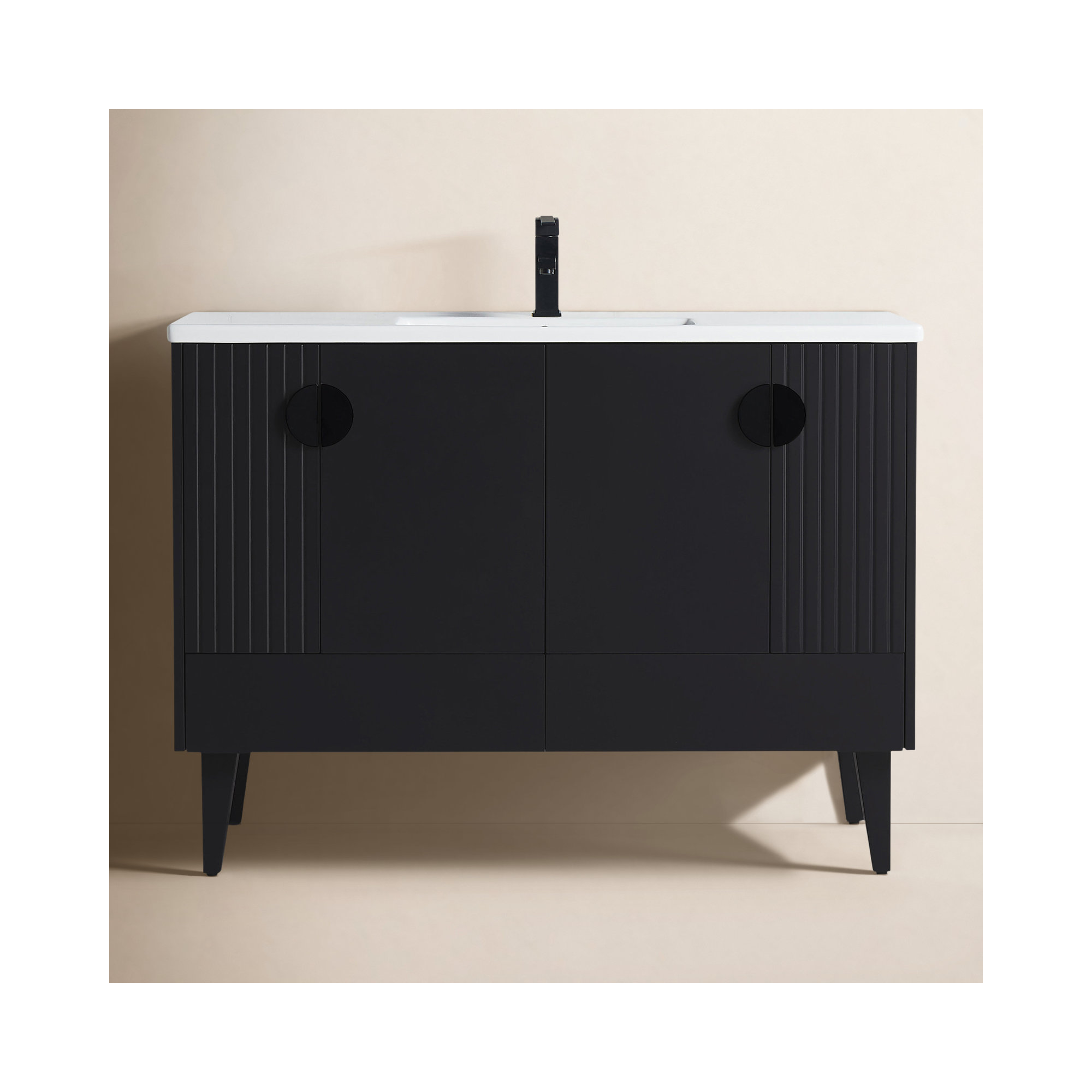 Saimah 48'' Single Bathroom Vanity, Black, Black