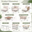 Ensemble de canapé modulaire en osier avec coussins profonds et table basse Reconfigurable-892959304-892959350