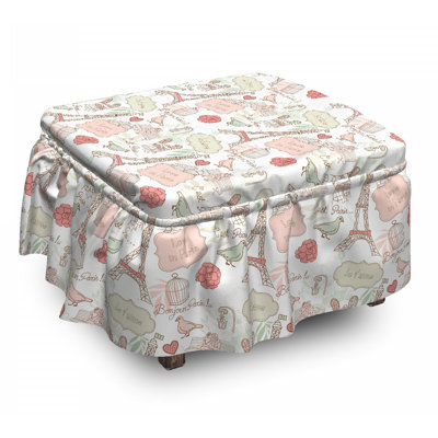 Box Cushion Ottoman Slipcover