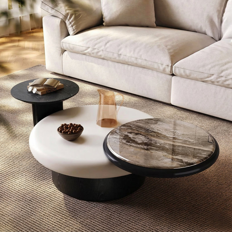 Pedestal Coffee Table with Storage