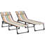 Bartolom 197cm Long Reclining Chaise Lounge Set
