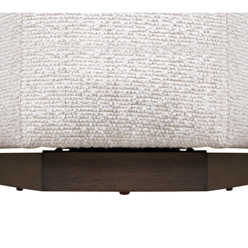 Chit Chat  Swivel Ottoman in Del Ray Pearl w/ Never Fear Protection